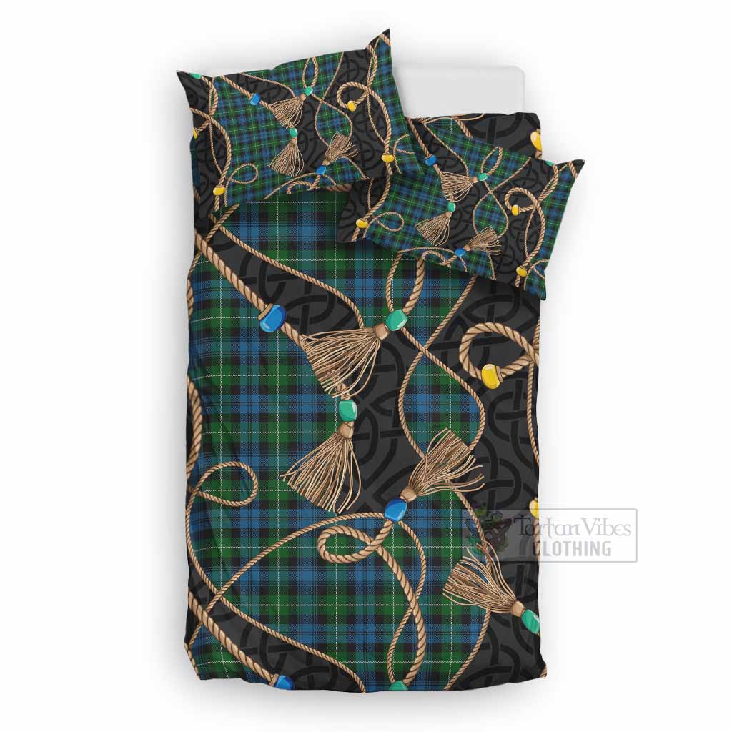 Lamont Scottish Tartan Twisted Ropes Stylized Bedding Set UK Bedding Set UK Double 79*79 inch - Tartan Vibes Clothing