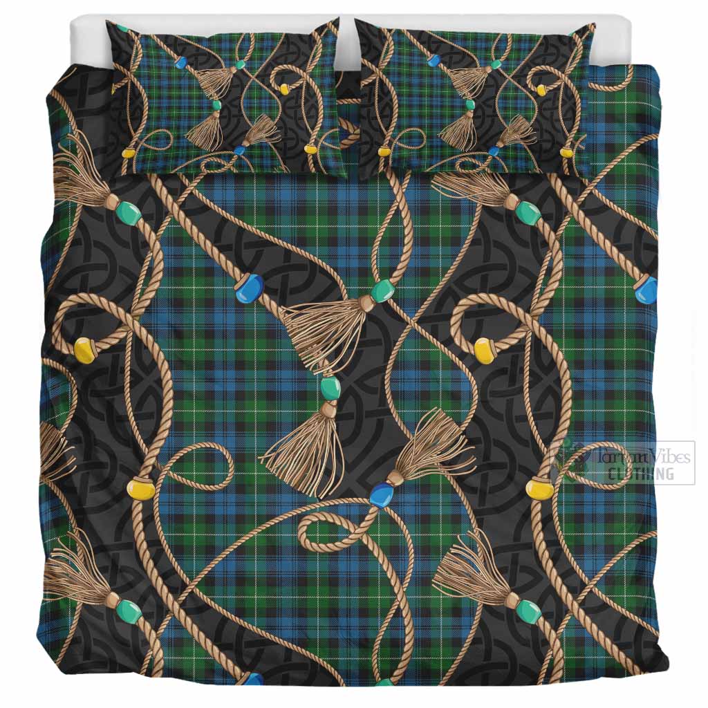 Lamont Scottish Tartan Twisted Ropes Stylized Bedding Set UK Bedding Set UK Super King 104*94 inch - Tartan Vibes Clothing