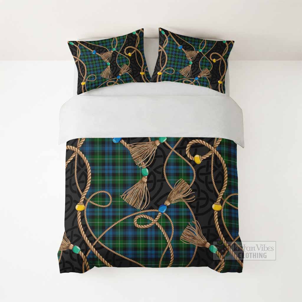 Lamont Scottish Tartan Twisted Ropes Stylized Bedding Set - Tartan Vibes Clothing