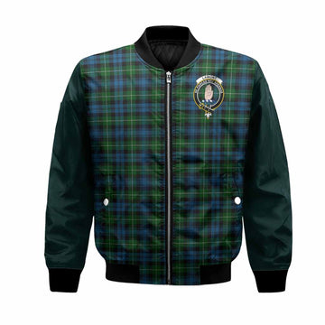 Lamont Tartan Accent Bomber Jacket with Family Crest