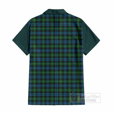 Lamont Tartan Accent Cotton Hawaiian Shirt with Family Crest