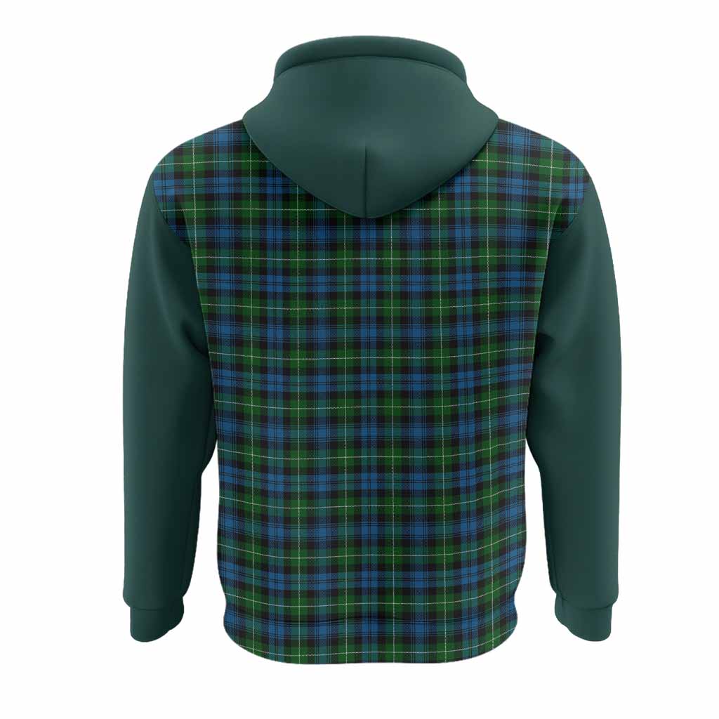Lamont Tartan Accent Hoodie with Family Crest