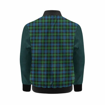 Lamont Tartan Accent Kid Bomber Jacket with Family Crest