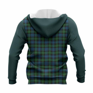 Lamont Tartan Accent Knitted Hoodie with Family Crest