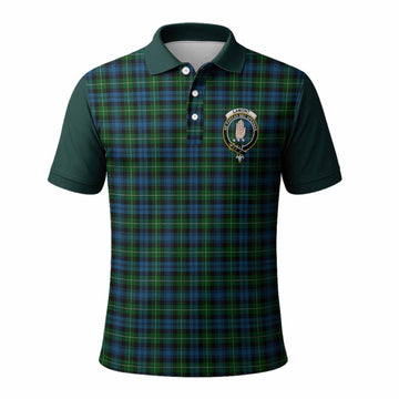 Lamont Tartan Accent Polo Shirt with Family Crest