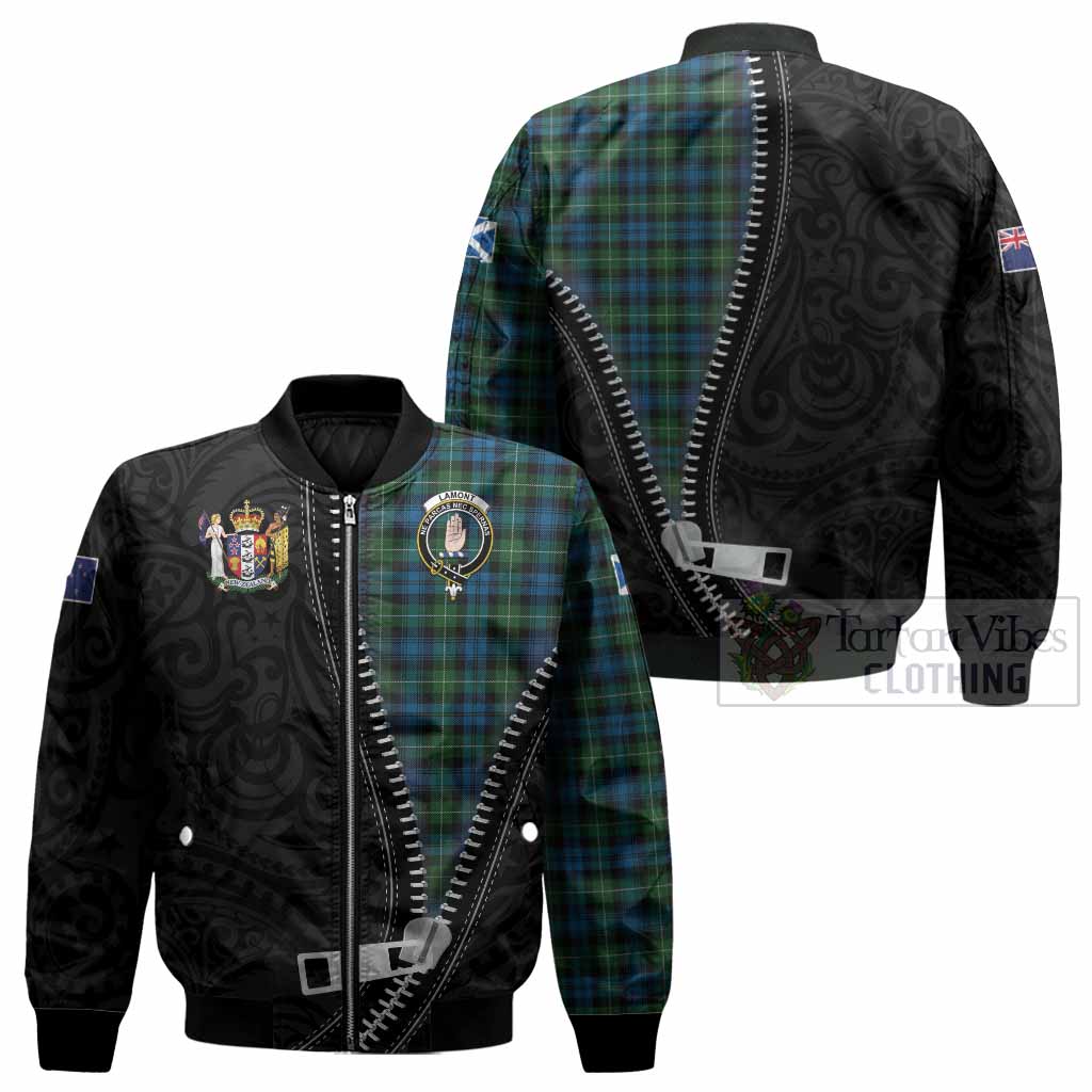 Lamont Tartan Bomber Jacket New Zealand Pattern Unique Zipper Stylized