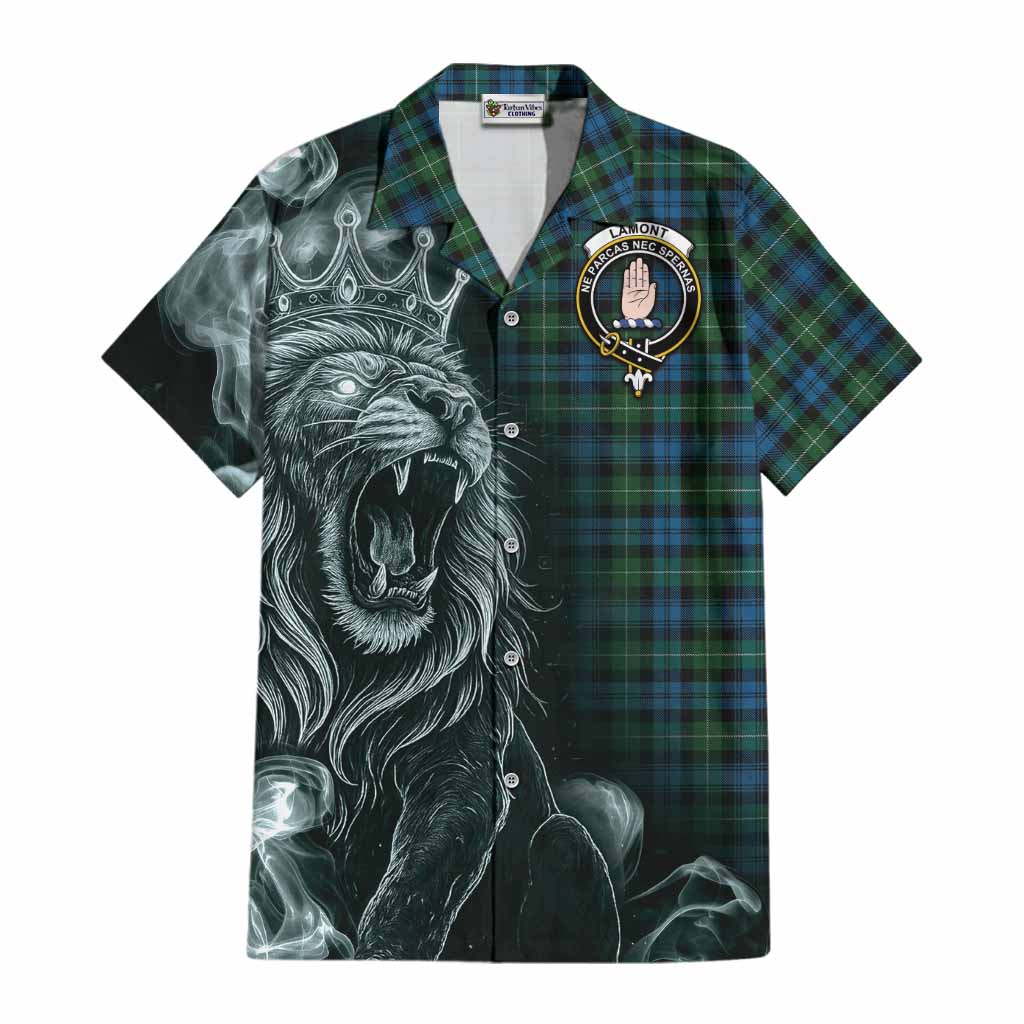 Lamont Tartan Cotton Hawaiian Shirt Roaring Lion Heritage