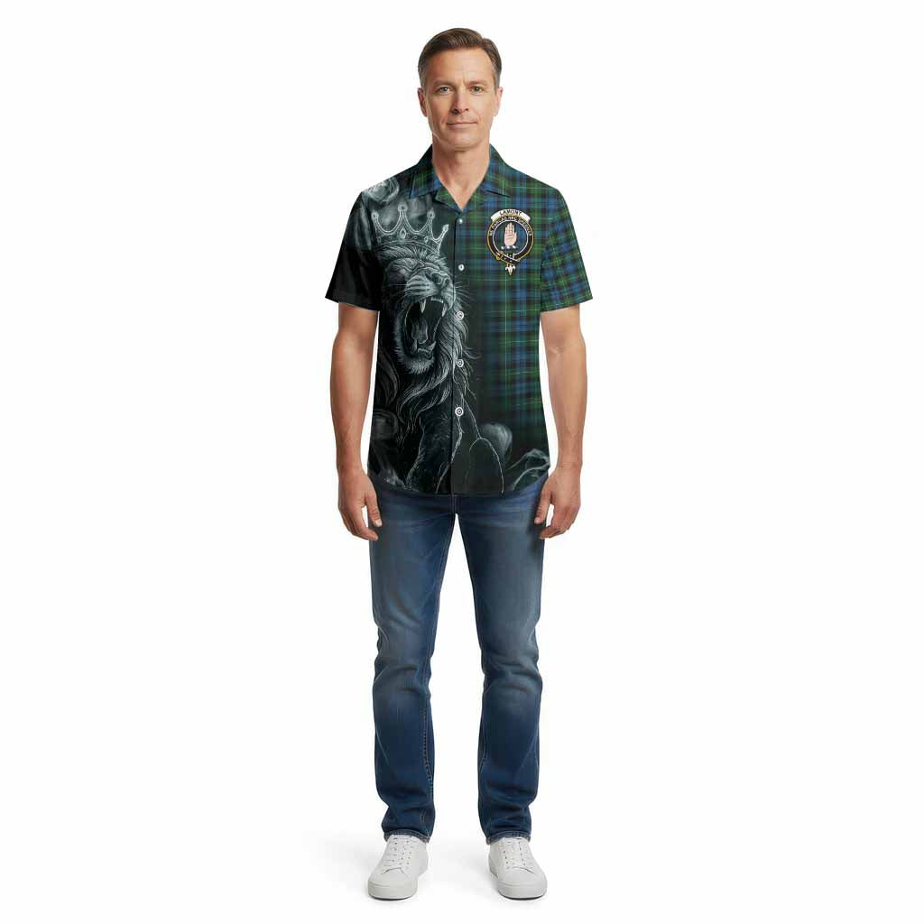 Lamont Tartan Cotton Hawaiian Shirt Roaring Lion Heritage