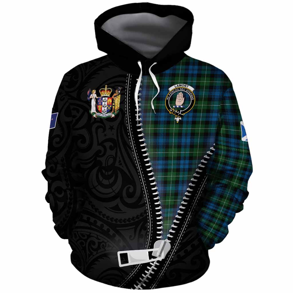 Lamont Tartan Cotton Hoodie New Zealand Pattern Unique Zipper Stylized