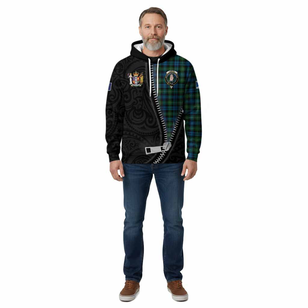 Lamont Tartan Cotton Hoodie New Zealand Pattern Unique Zipper Stylized