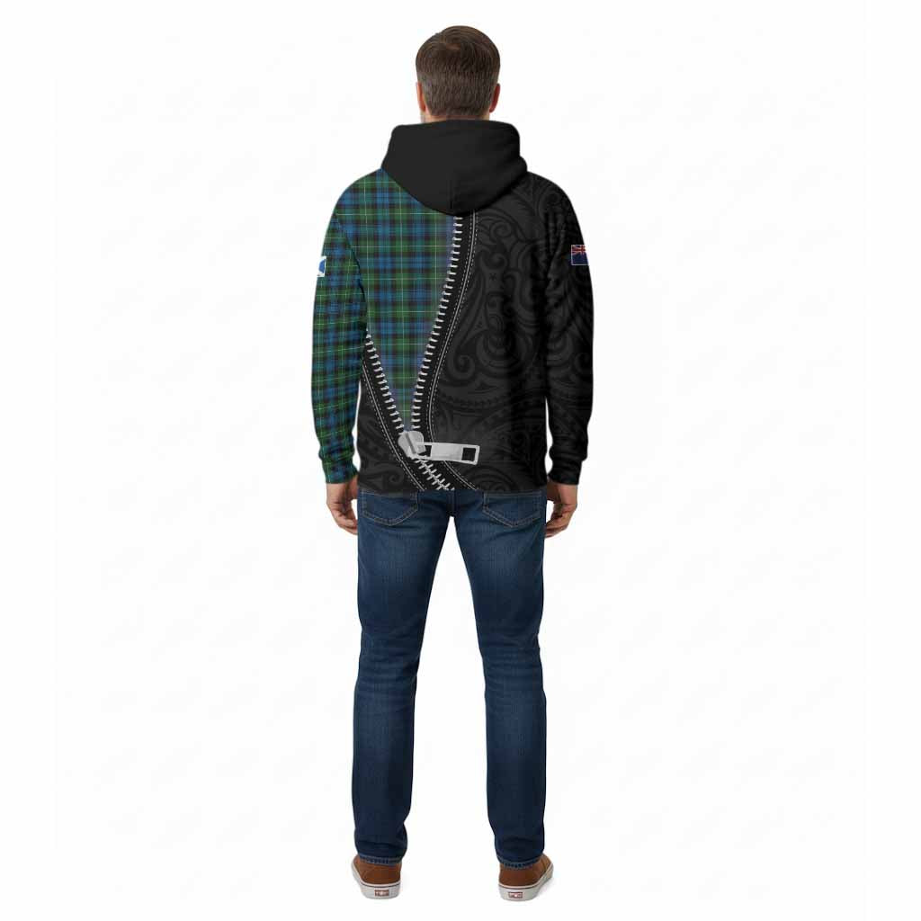 Lamont Tartan Cotton Hoodie New Zealand Pattern Unique Zipper Stylized