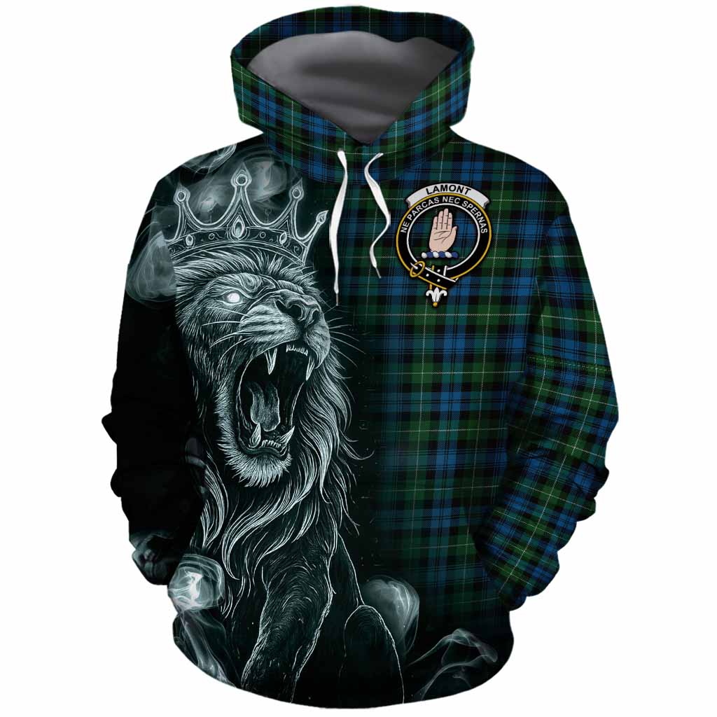 Lamont Tartan Cotton Hoodie Roaring Lion Heritage