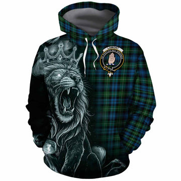 Lamont Tartan Cotton Hoodie Roaring Lion Heritage