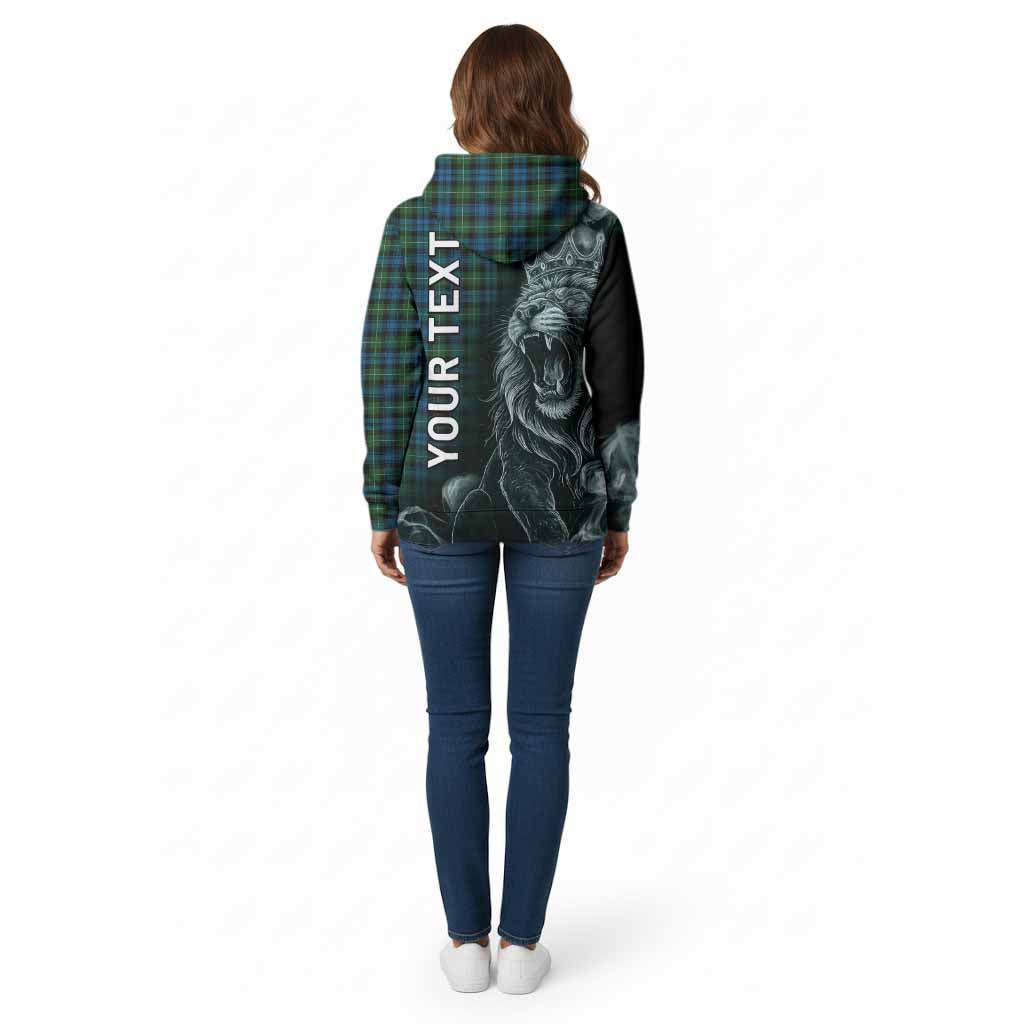 Lamont Tartan Cotton Hoodie Roaring Lion Heritage