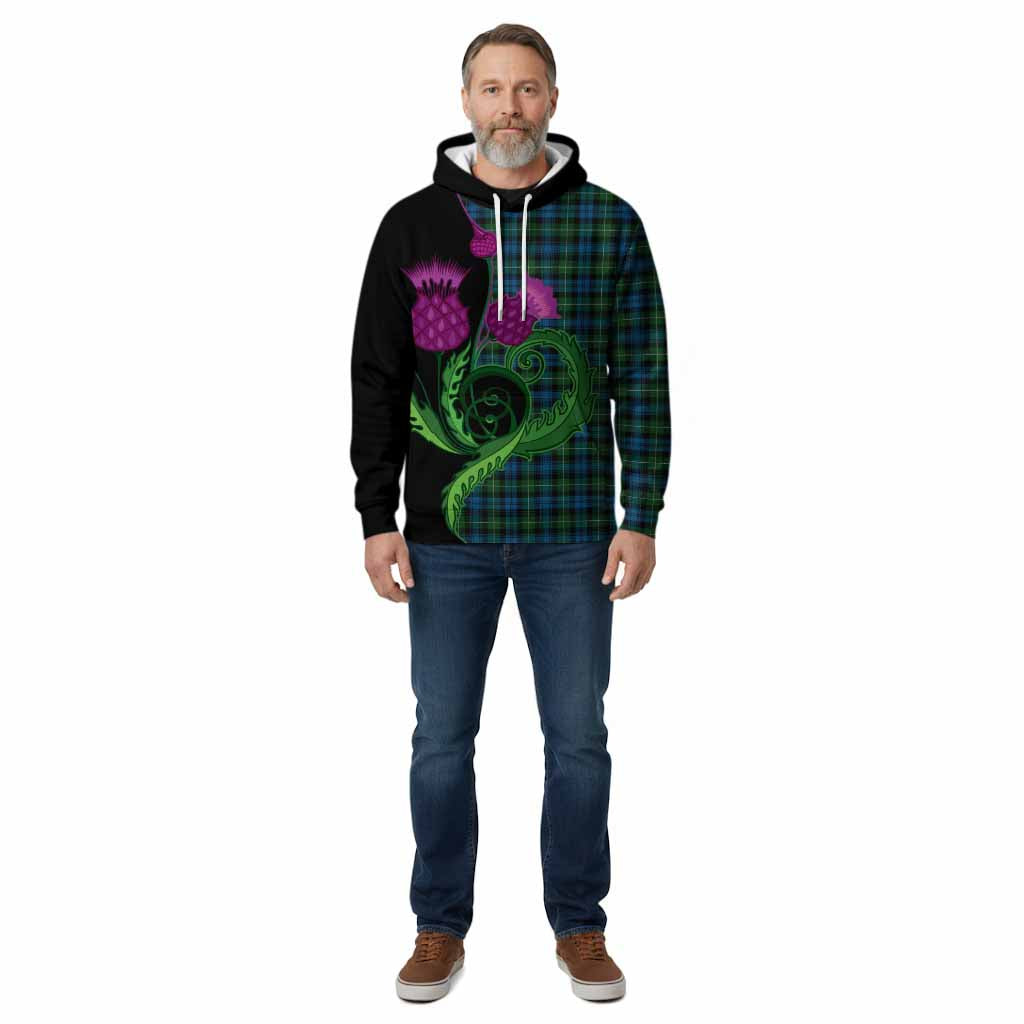 Lamont Tartan Cotton Hoodie Traditional Scottish Thistle