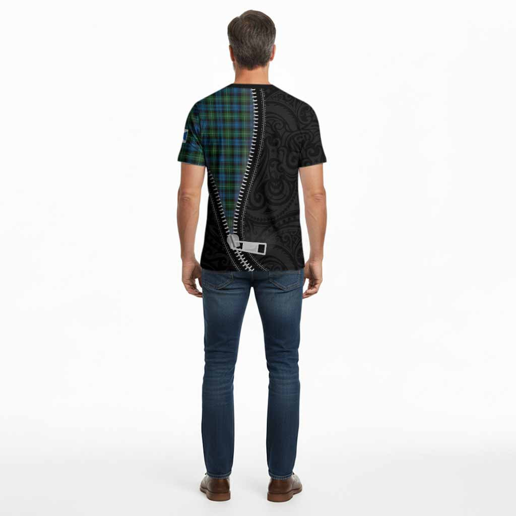 Lamont Tartan Cotton T-shirt New Zealand Pattern Unique Zipper Stylized