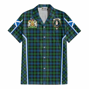 Lamont Tartan Crest Cotton Hawaiian Shirt Scotland Coat of Arm Flag Style - Tartan Vibes Clothing