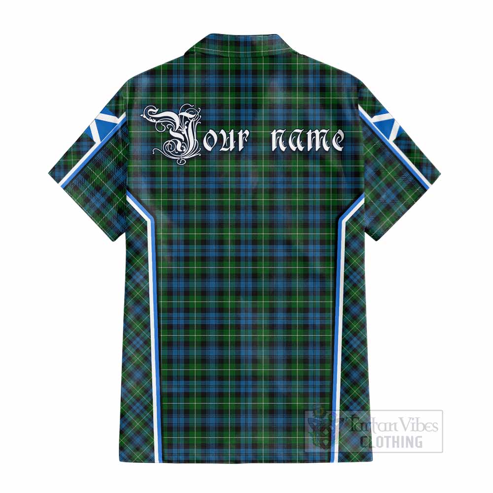 Lamont Tartan Crest Cotton Hawaiian Shirt Scotland Coat of Arm Flag Style - Tartan Vibes Clothing