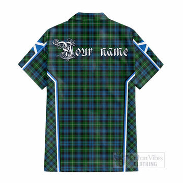 Lamont Tartan Crest Cotton Hawaiian Shirt Scotland Coat of Arm Flag Style - Tartan Vibes Clothing