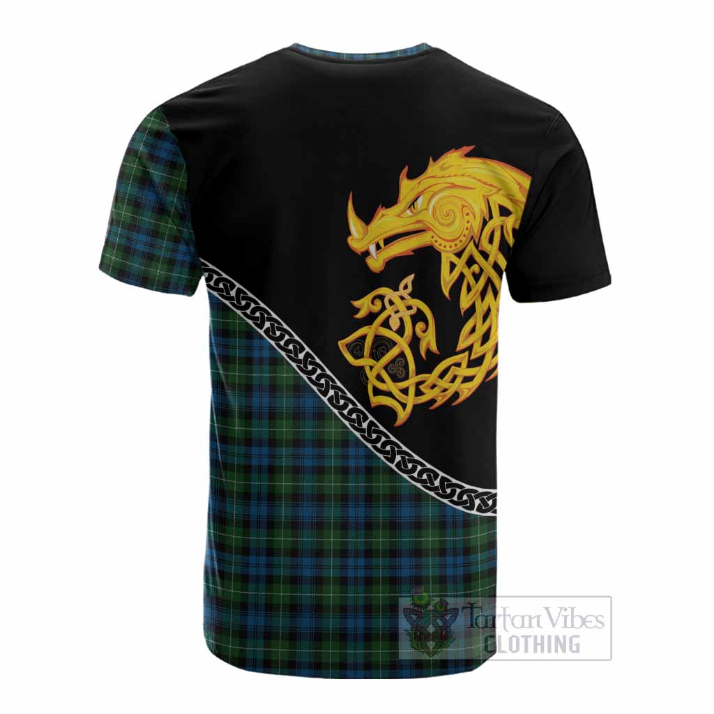 Lamont Tartan Crest Cotton T-shirt Legendary Dragon Knot Half Style
