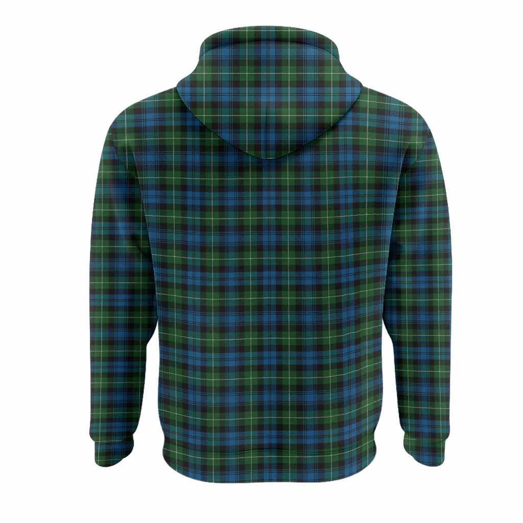 Lamont Tartan Crest Hoodie Ferocious Lion Style