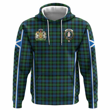 Lamont Tartan Crest Hoodie Scotland Coat of Arm Flag Style - Tartan Vibes Clothing