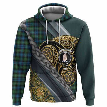 Lamont Tartan Crest Hoodie Scottish Triskele Celtic