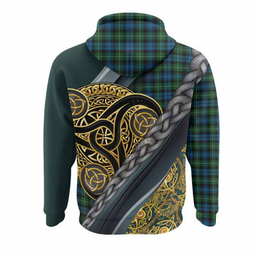 Lamont Tartan Crest Hoodie Scottish Triskele Celtic