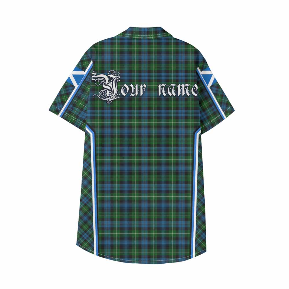 Lamont Tartan Crest Kid Hawaiian Shirt Scotland Coat of Arm Flag Style - Tartan Vibes Clothing