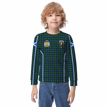 Lamont Tartan Crest Kid Knitted Sweatshirt Scotland Coat of Arm Flag Style - Tartan Vibes Clothing
