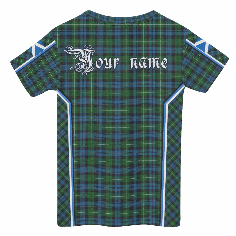 Lamont Tartan Crest Kid T-shirt Scotland Coat of Arm Flag Style - Tartan Vibes Clothing