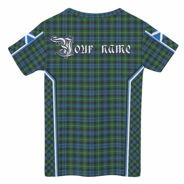 Lamont Tartan Crest Kid T-shirt Scotland Coat of Arm Flag Style - Tartan Vibes Clothing