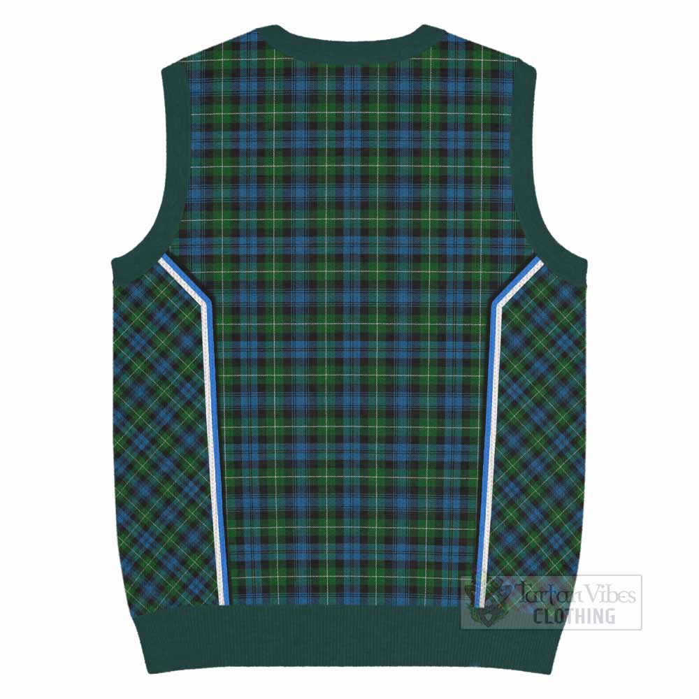 Lamont Tartan Crest Knitted V-Neck Vest Scotland Coat of Arm Flag Style - Tartan Vibes Clothing