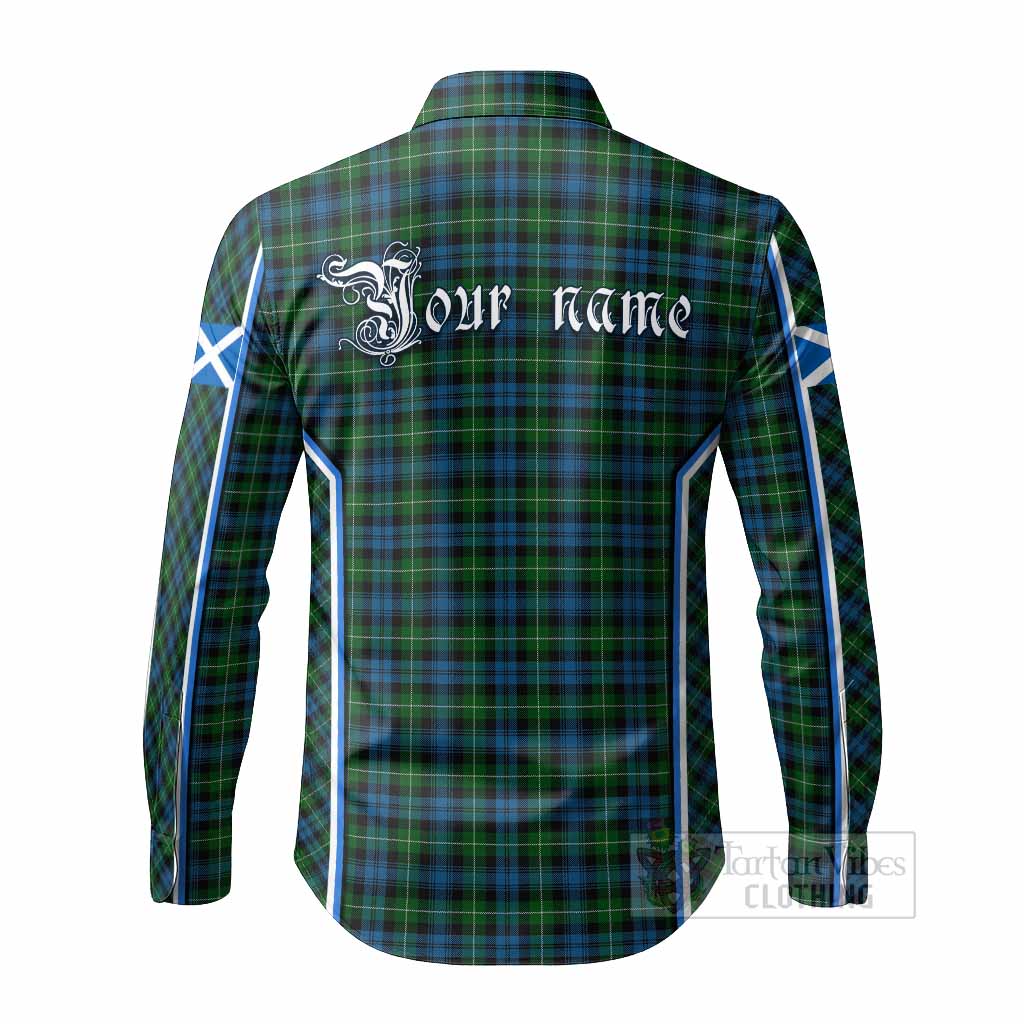 Lamont Tartan Crest Long Sleeve Button Shirts Scotland Coat of Arm Flag Style - Tartan Vibes Clothing