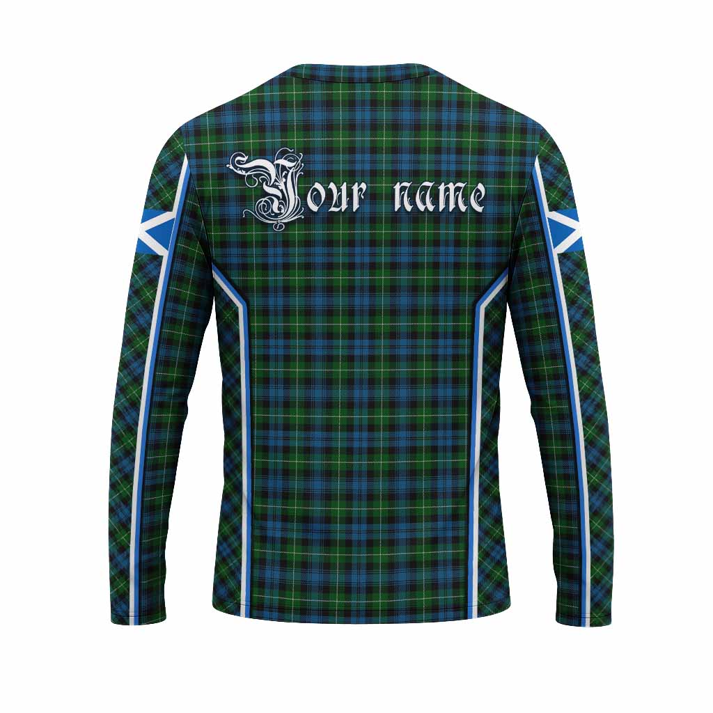 Lamont Tartan Crest Long Sleeve T-Shirt Scotland Coat of Arm Flag Style - Tartan Vibes Clothing