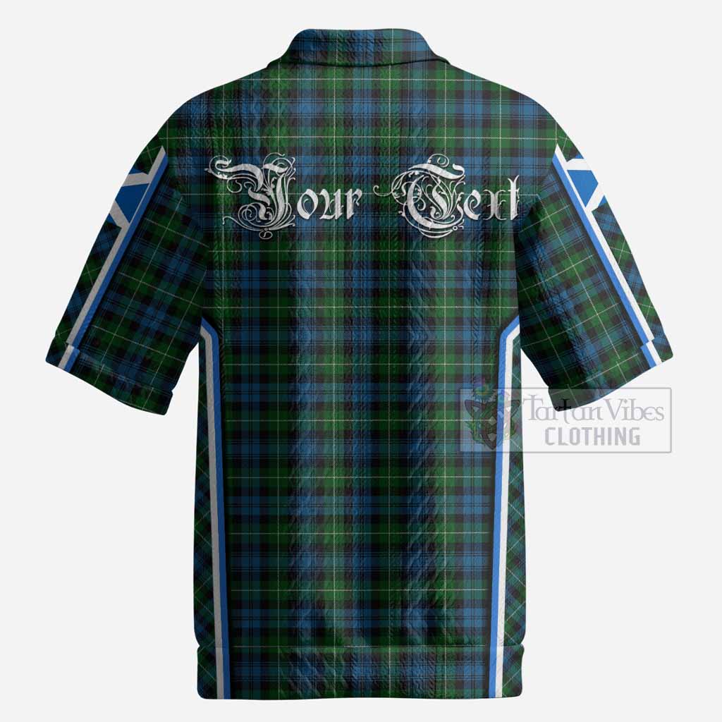 Lamont Tartan Crest Men’s Polo Sweater Top Scotland Coat of Arm Flag Style
