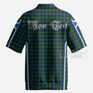 Lamont Tartan Crest Men’s Polo Sweater Top Scotland Coat of Arm Flag Style