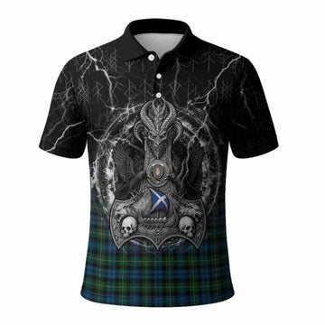 Lamont Tartan Crest Polo Shirt Celtic Odin's Raven Legacy