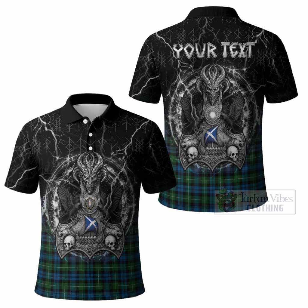 Lamont Tartan Crest Polo Shirt Celtic Odin's Raven Legacy