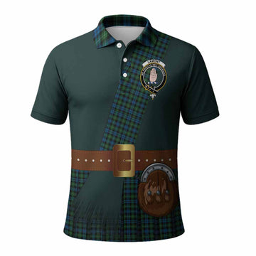 Lamont Tartan Crest Polo Shirt Kilt Costume Style