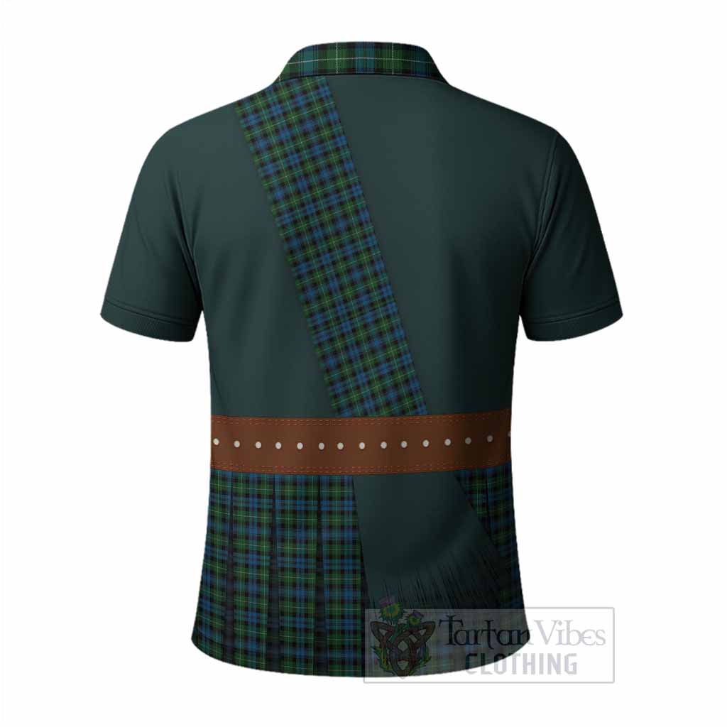 Lamont Tartan Crest Polo Shirt Kilt Costume Style