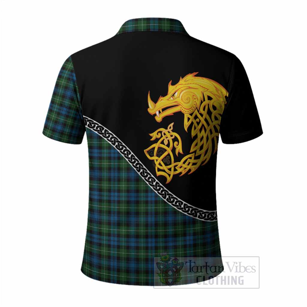 Lamont Tartan Crest Polo Shirt Legendary Dragon Knot Half Style