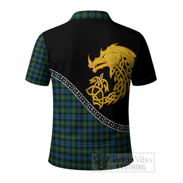 Lamont Tartan Crest Polo Shirt Legendary Dragon Knot Half Style