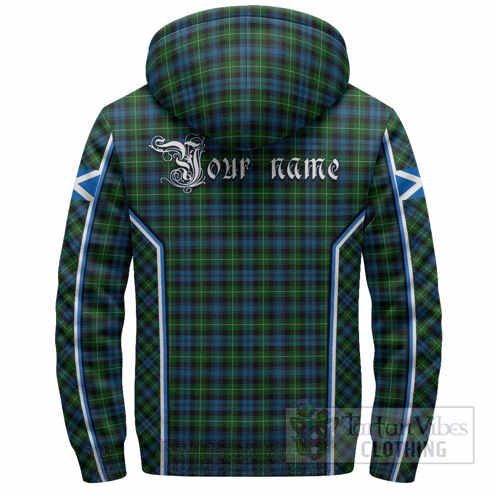 Lamont Tartan Crest Sherpa Hoodie Scotland Coat of Arm Flag Style - Tartan Vibes Clothing