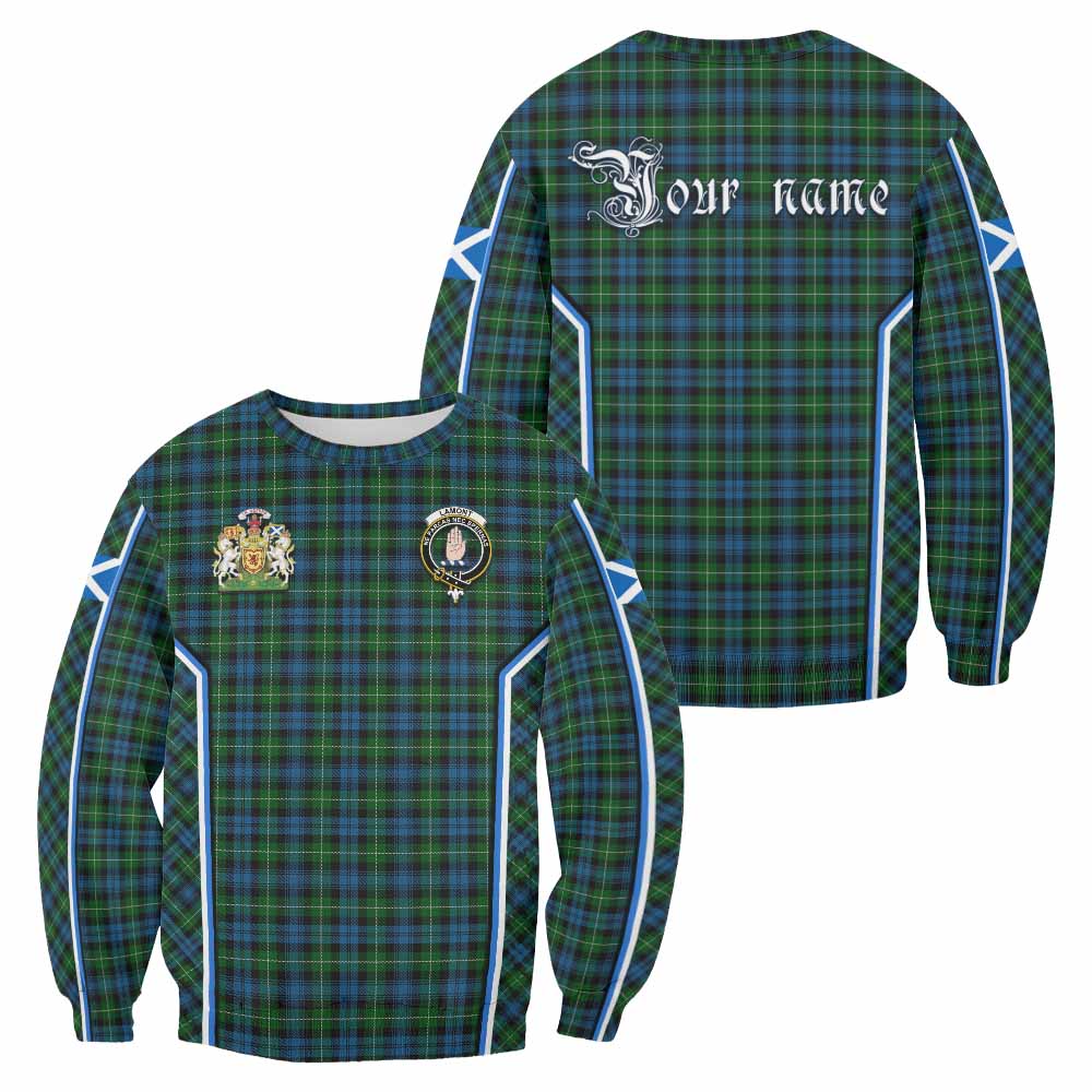 Lamont Tartan Crest Sweatshirt Scotland Coat of Arm Flag Style - Tartan Vibes Clothing
