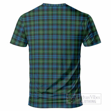Lamont Tartan Crest T-Shirt Ferocious Lion Style