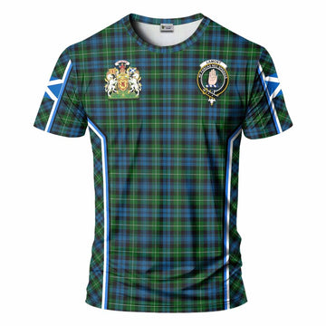 Lamont Tartan Crest T-shirt Scotland Coat of Arm Flag Style - Tartan Vibes Clothing