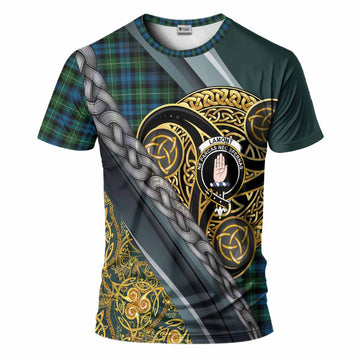 Lamont Tartan Crest T-Shirt Scottish Triskele Celtic