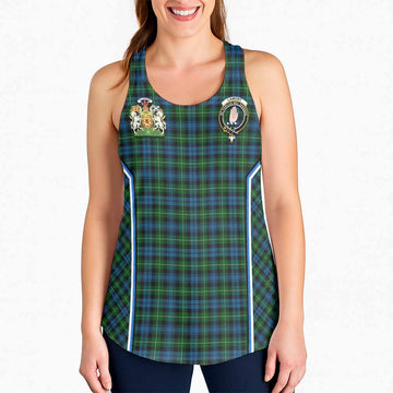Lamont Tartan Crest Women Racerback Tanks Scotland Coat of Arm Flag Style - Tartan Vibes Clothing