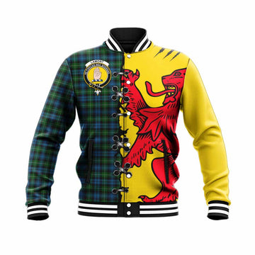 Lamont Tartan Family Crest Baseball Jacket Lion Rampant Honor